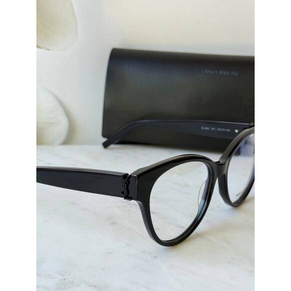 Copied - NEW Saint Laurent SL M34 Clear Silver Cat Eye Frames - Picture 4 of 7